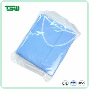 Quality AAMI Level 3 60gsm SMMS EO Sterile Surgical Gowns With 4 Waist Belts for sale