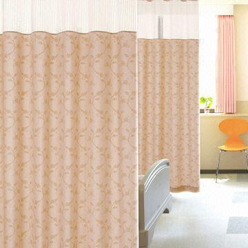 China Inherently Flame-retardant Cubicle Curtain in Jacquard Patterns, with Mesh in Fabric Top on sale