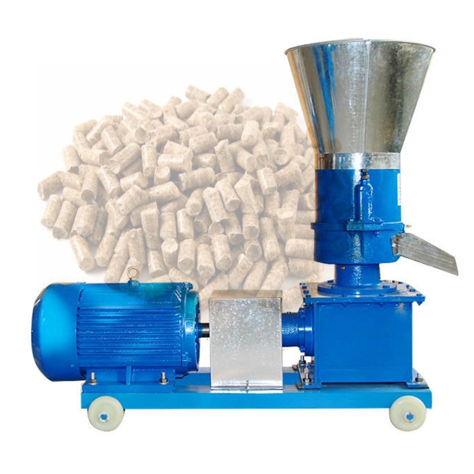 China 4kw Sawdust Wood Pellets Machine Alloy Metal 120kg/ H Straw Pellet Making Machine on sale