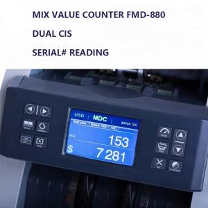 Quality FMD-880 USD EUR GPB CAD mixed denomination bill counter value counting machine for sale