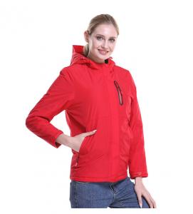 Quality Down Hoodie Electric Heating Jacket Washable Usb Charging Long Puffer Coat for sale