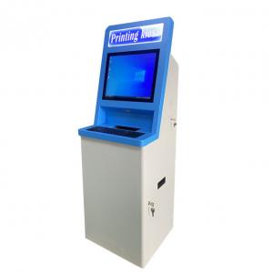 Quality A4 Document Report Card Reader Bank ATM Machine Self Service Printing Kiosk 21.5inch for sale