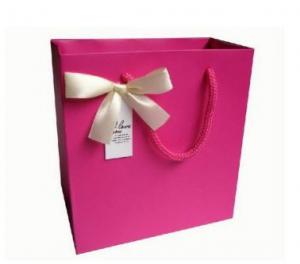 Quality Glossy Lamination Rope Handle Paper Bags for Clothing Boutiques for sale