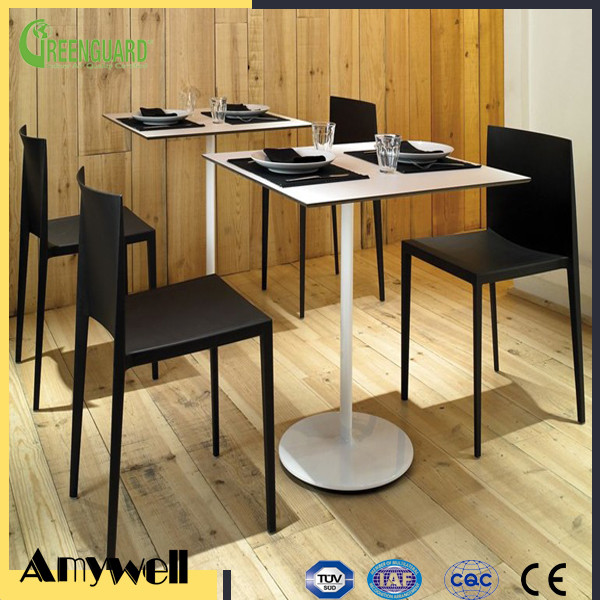 Quality Amywell waterproof anti-abrasive Phenolic Resin compact White Dining Table Top for sale