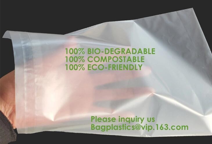 Quality Compostable biodegradable packaging mailing bag with handle,Biodegradable compostable plastic courier shipping envelope for sale
