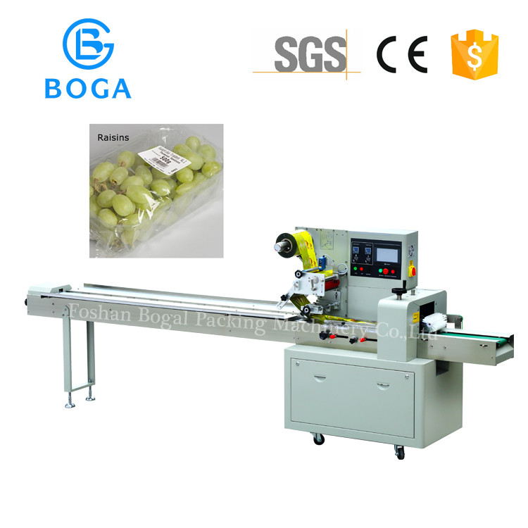 Quality Automatic Pillow Packing Machine / Grape High Speed Flow Wrapper 220V for sale