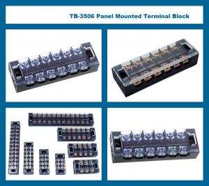 Quality 25A 12 Pole Terminal Block 230V 400V 660V Fixed Barrier Screw Plate Mount for sale