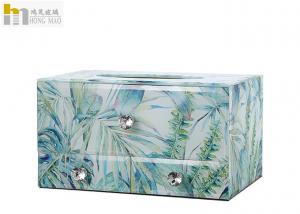 Quality Modern Simple Glass Tissue Box Cover For Living Room Decoration High Hardness for sale