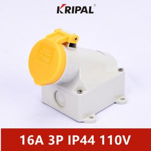 Quality IP44 3P 16A Single Phase Three phase Industrial Wall Mounted Socket for sale