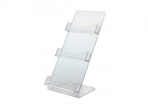 Quality 3 Slot Acrylic Clear Board Acrylic Business Card Holder Display Multi Segments for sale