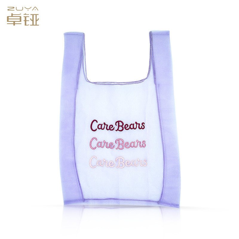 Quality RPET Sublimation Print Reusable Folding Shopping Bags Recycle Grocery 35x37.5CM for sale