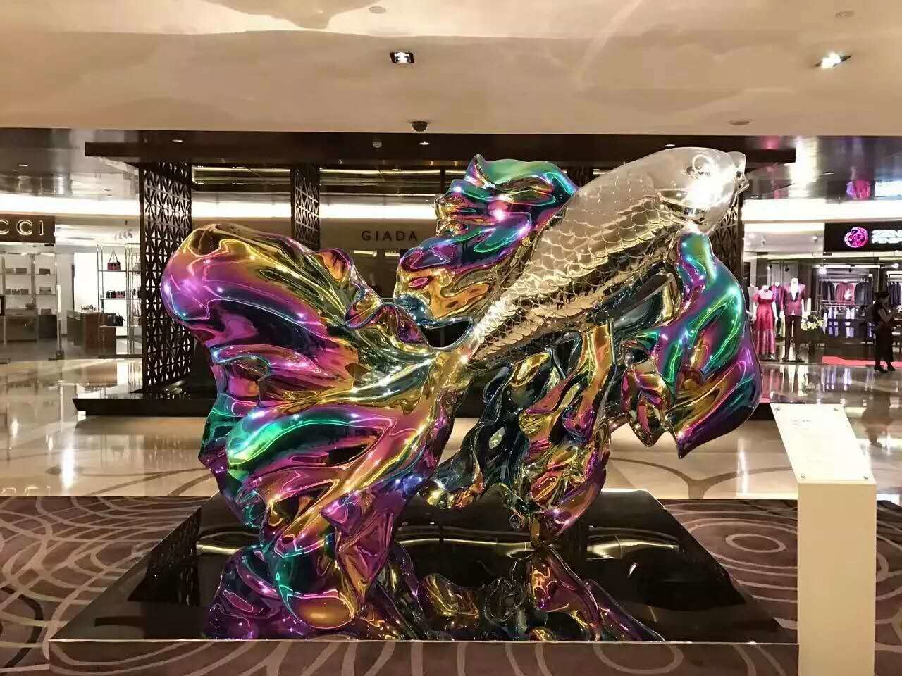 Quality Colorful painted stainless steel statue sculptures ,customized art statue,Stainless steel sculpture supplier for sale