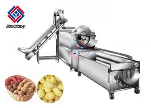 Quality Electric Brush Type Potato Production Line For Peeling , Washing And Cutting for sale