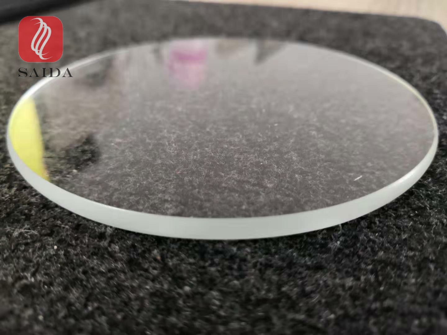 Ultra clear low-iron thermal heat tempered glass 4mm with CNC hole and polished edges for home furniture coaster