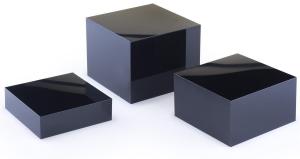 Quality Hollow Bottom Cube Small Acrylic Display Box Set Of 3 Nesting Risers for sale
