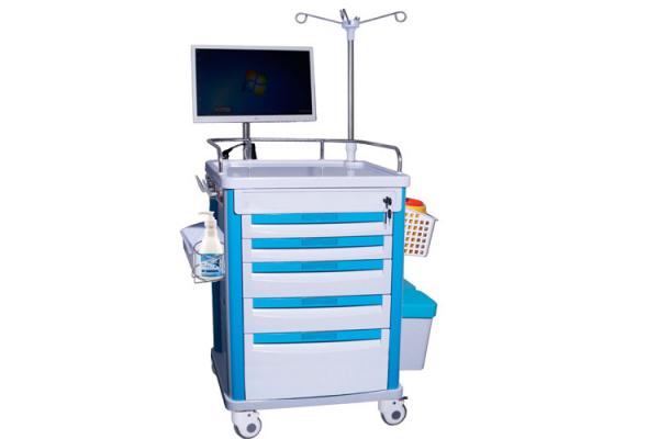 Buy Hospital Nurse Mobile Computer Laptop Medical Trolley Workstation Wireless Nursing Trolley Cart (ALS-WT08) at wholesale prices