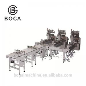 Quality Automatic Food Packaging Line Auto Feeder Cake Wrapping 3770 X 670 X 1450mm for sale