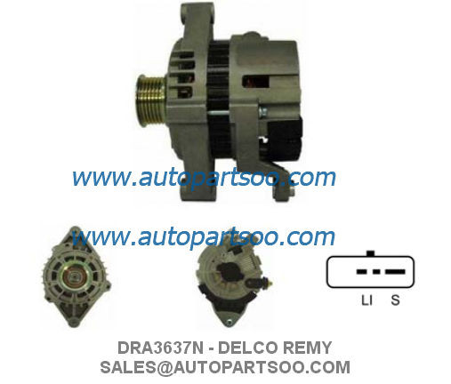 DRA3637 DRA3637N - DELCO REMY Alternator 12V 85A Alternadores