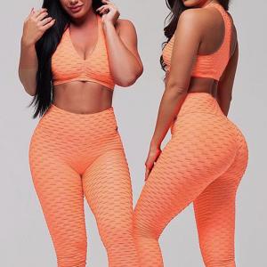 Quality Ribbed Sportswear Gym Yoga Clothes Seamless Workout Leggings For Women for sale