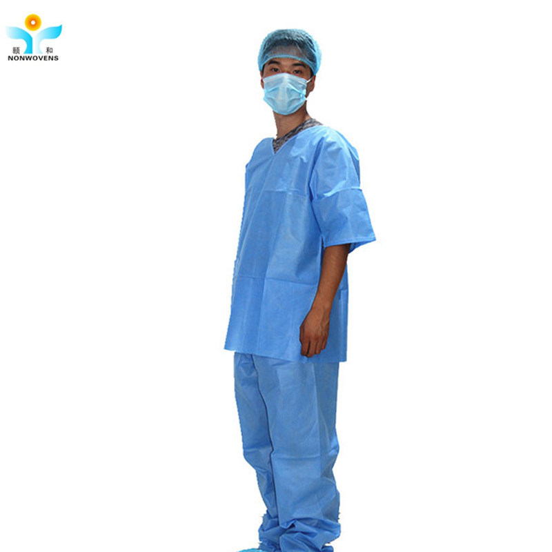 Quality Disposable Isolation/Lab/Patient Gown/Coat Pp/Pp+Pe/Sms Disposable Hospital Scrubs for sale