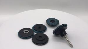 Quality Blue 4 Inch Mini Flap Disc , 180 Grit Grit Flap Wheel Round Shape Rust Removing for sale