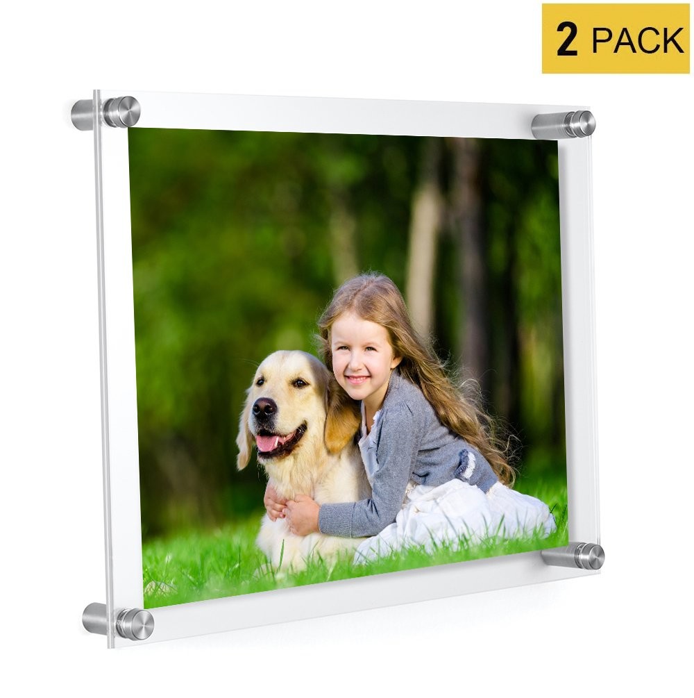 Quality Floating Magnetic Acrylic Photo Display Frames Detachable Minimalist Design for sale