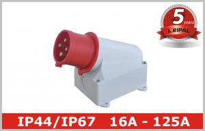 Quality Single Phase 32A IP44 Industrial Plugs / Industrial Power Sockets for sale