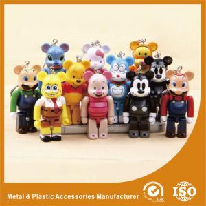 Quality Miniature Yellow Keychain Plastic Toy Figures 3D Injection Gifts Portable for sale