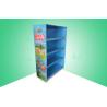 OEM/ODM 4 Shelf Cardboard Floor Display Stands Strong Double Wall Paper Board for sale