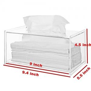 Quality OEM Clear Acrylic Napkin Holder Box Plastic Tissue Box Dispenser for sale