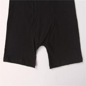 Quality Black Slim Fit Boxers 95% Cotton 5% Spandex Breathable Underwear For Men for sale