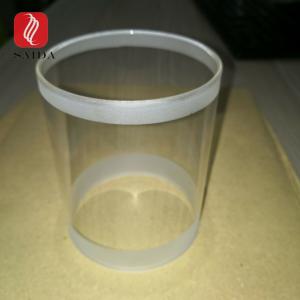 Quality 60mm 80mm diameter Custom sandblasted glass tube for cylinder candle holder 100mm for sale
