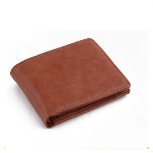 Quality 2CM Thick ISO9001 Crazy Horse Leather Wallet , 11.5x9.2cm Custom Credit Card Holder Wallet for sale
