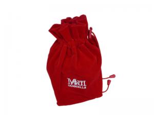 Promotional Recycled MoTi Red Velet Fabric Drawsting Bags For Perfume Packing