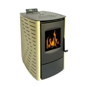 Quality Indoor Hot Air 92 % Efficiency Wood Pellet Stove For 100m2 Room Heating for sale
