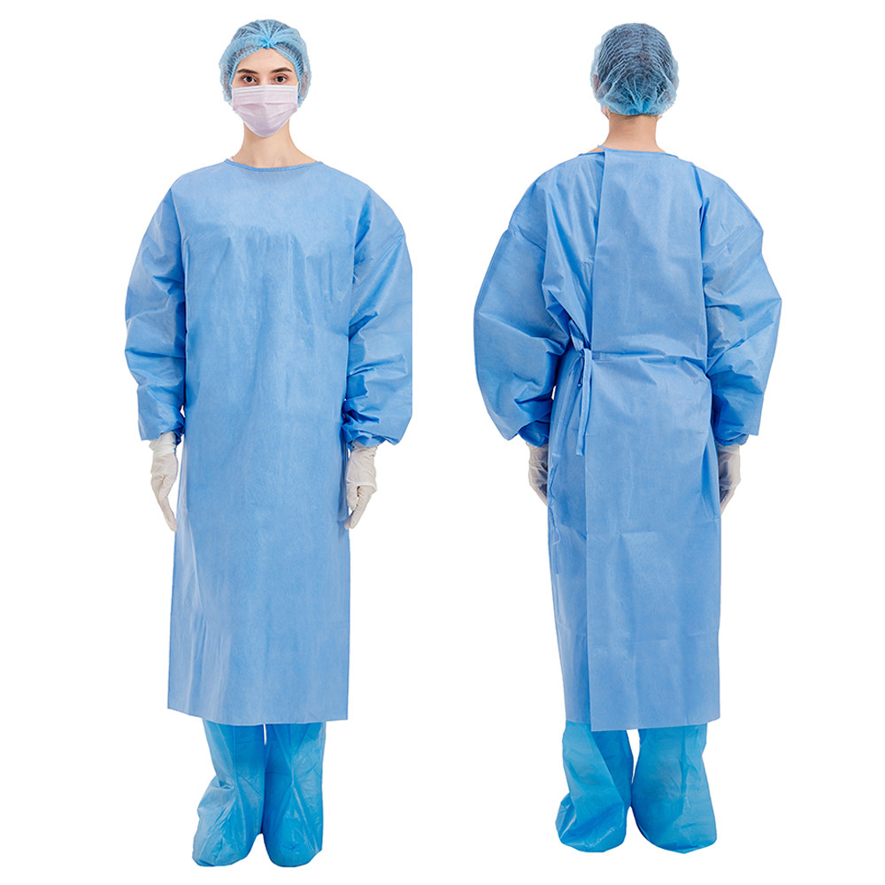 Quality Sterile Disposable Isolation Surgical Gown With Rib Cuff AAMI Level 3 for sale
