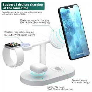 Quality Portable Fast Wireless Charger Station Three In One Charging Stand for sale