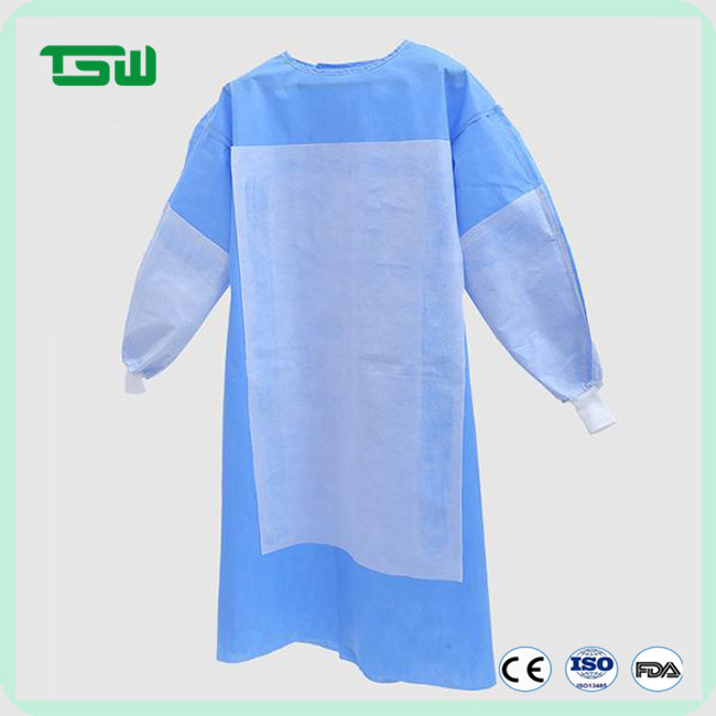 Quality AAMI Level 2 3 60g SMMS Disposable Surgical Gowns With Reinforcement for sale