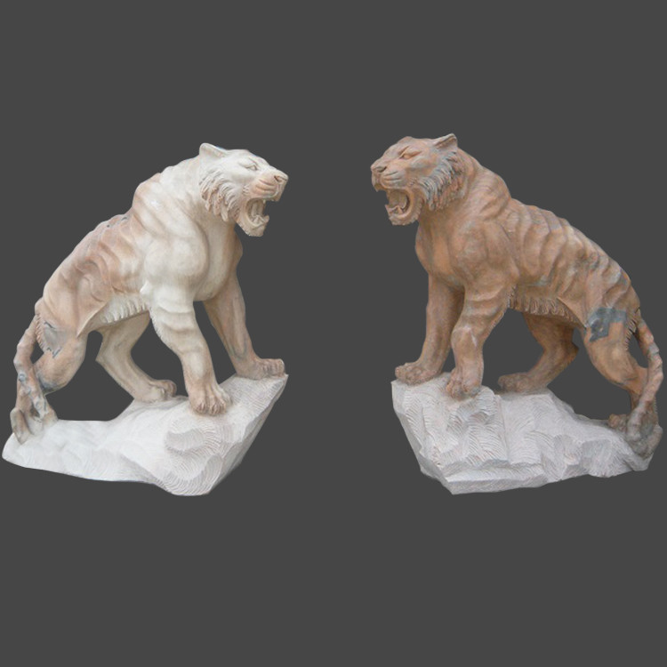 Quality Outdoor stone carving garden marble tiger sculpture, china stone sculpture supplier for sale