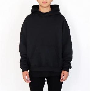 Quality Blank Thick Unisex Plain Hoodies 100% Cotton Oversized Pullover Streetwear for sale