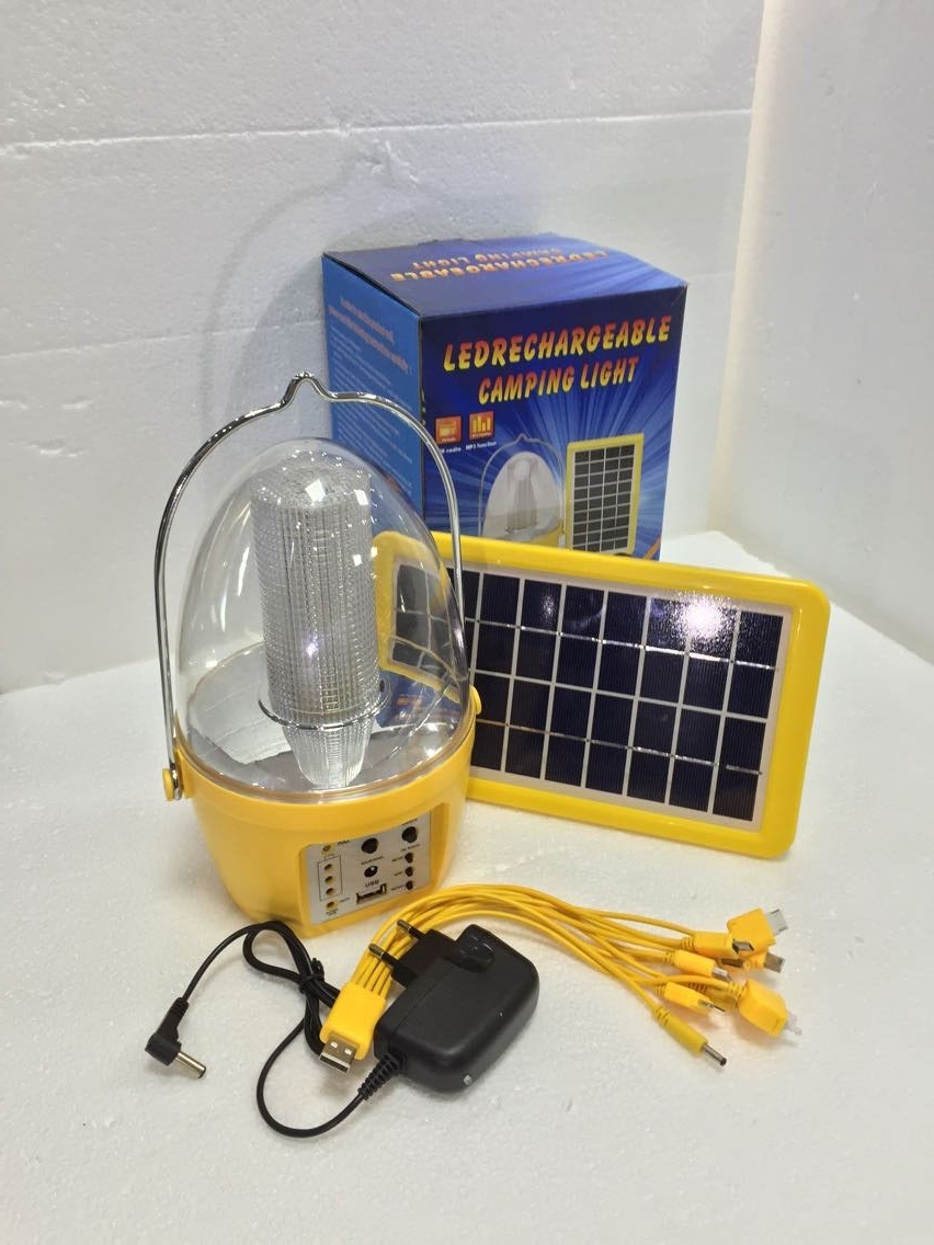 Hot selling plastic camping solar lantern with mobile phone charger