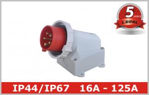 Quality IP67 Waterproof Industrial Plugs Appliance Inlet Wall Mounted CEE IEC for sale