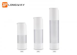 Frosted Clear Plastic Airless Pump Bottles For Travel Emulsion Packaging