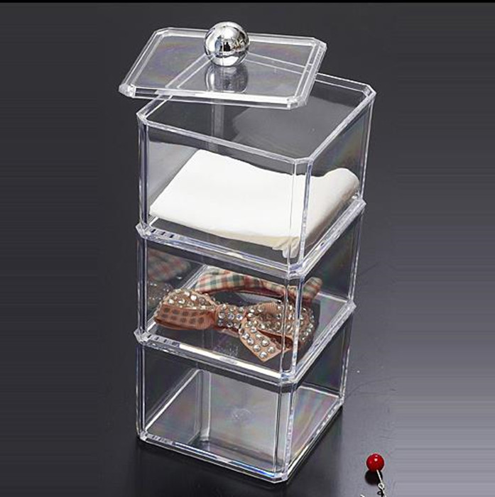 Quality Large Decorative Clear Acrylic Storage Boxes With Lids For Home for sale