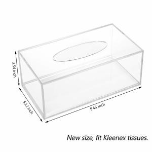 Quality Rectangular Hotel Acrylic Display Box Clear Plastic Tissue Box Holder for sale