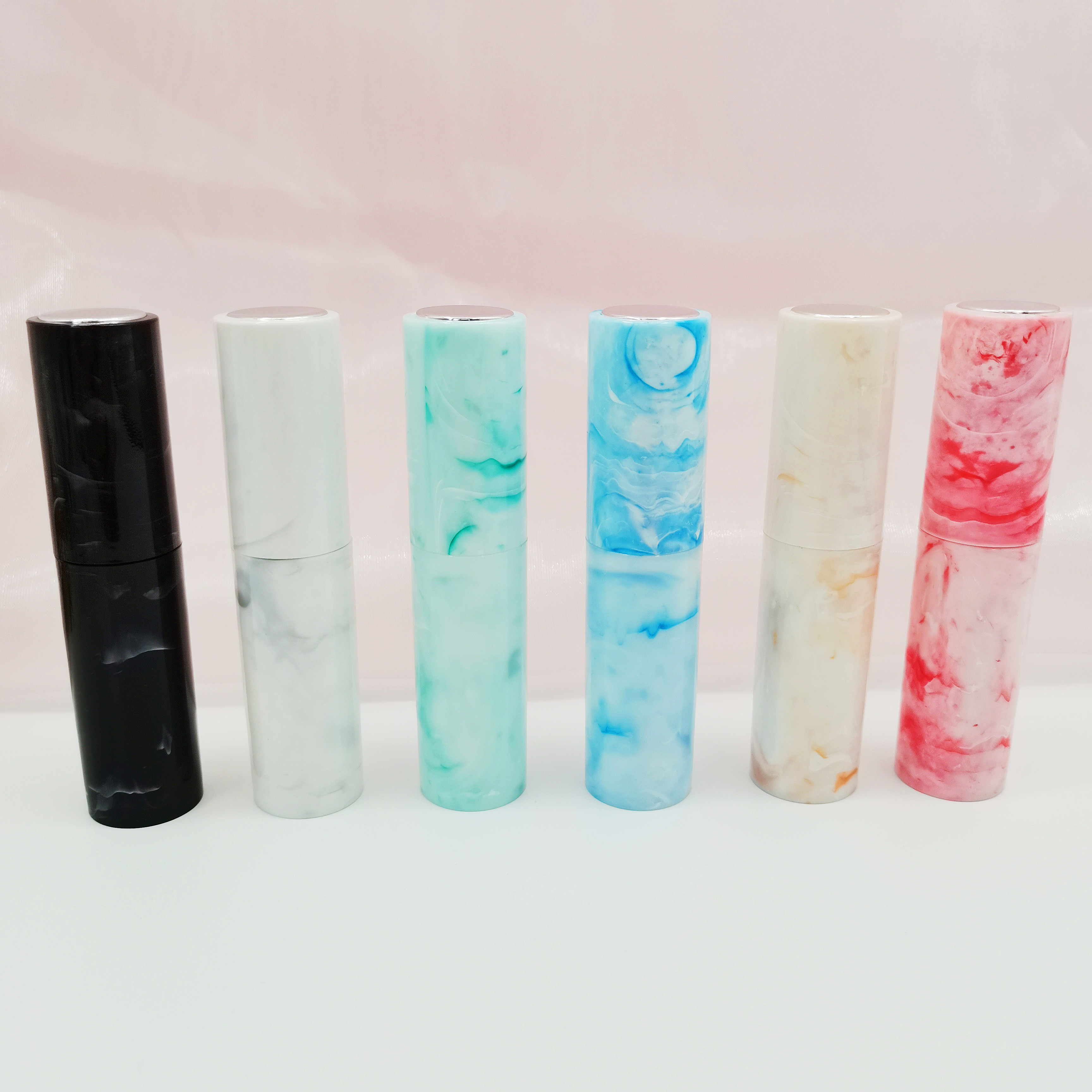 Buy 8ml Plastic Injection Customized Color Marble Pattern Refillable Perfume Bottle at wholesale prices