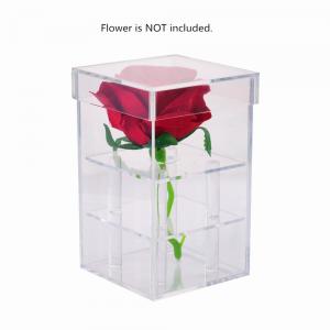 Quality Crack Resistance Acrylic Storage Box Single Preserved Rose Acrylic Box for sale