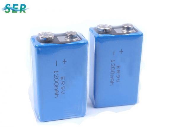 Buy ER9V 1200mAh 9V Lithium Battery , Li SOCl2 Rechargeable 9 Volt Lithium Ion Battery  at wholesale prices