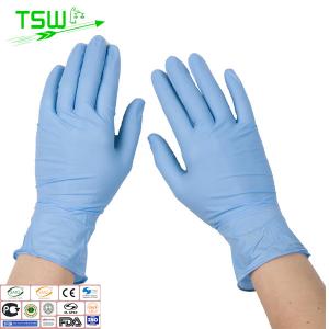 Quality 240mm Length Disposable Nitrile Exam Gloves With Textured Fingertips for sale