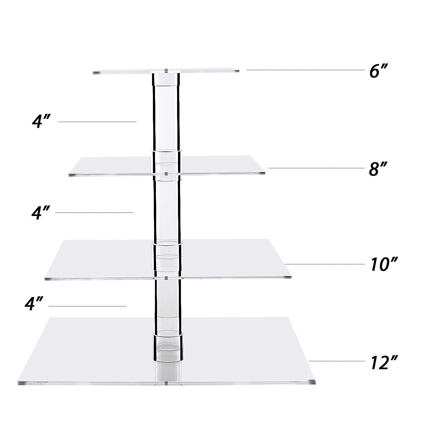Quality Lightweight Acrylic Dessert Stands 3 Tier Acrylic Cake Stand for sale